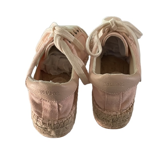 NWOB Soludos Espadrille Barbiecore Pink Canvas Sneakers Size 6.5 - Picture 4 of 8